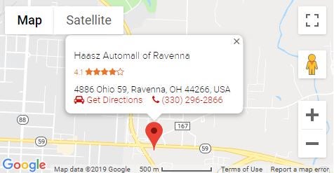 Find Haasz Automall of Ravenna at 4886 State Route 59, Ravenna, OH 44266